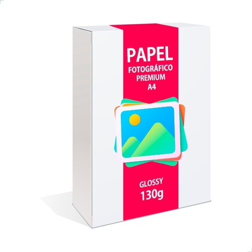 Papel Fotográfico Adesivo 130g Glossy A4 Prova D'água 100fls