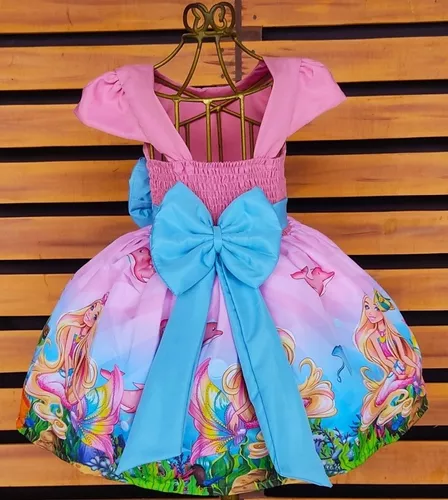 Vestido Barbie Sereia