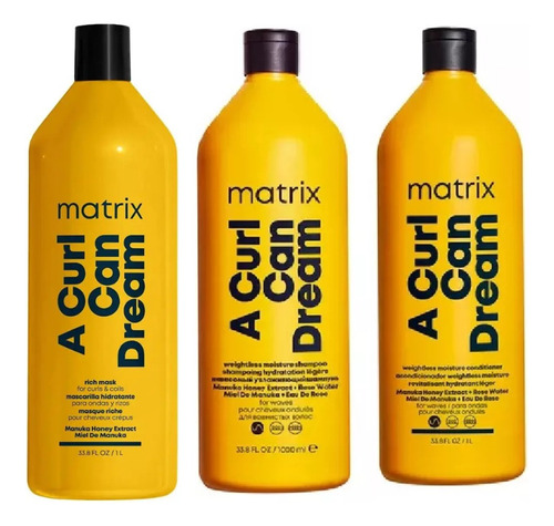 A Curl Can Dream Matrix Shampo + Acondic + Mask 1000 Ml