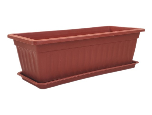 Maceta Jardinera Rectangular 44cm Con Plato