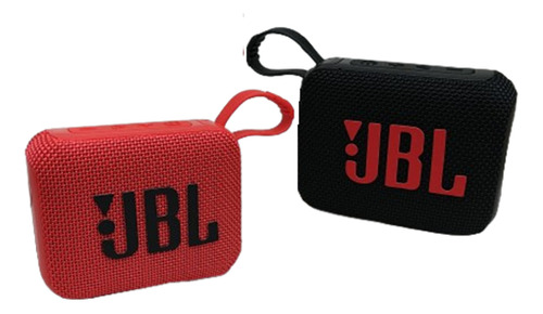 Pack 2 Parlantes Similares Jbl Go4 Pro Bluetooth V5.3 Rojo / Negro / Gris