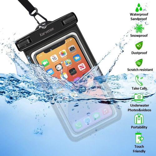 Karverse Estuche Impermeable Para iPhone Samsung Galaxy