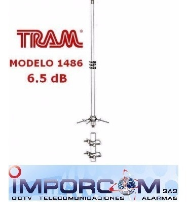 Antena Radio Base Tram De 6.5 Db En Uhf Tipo Vela 1486 Usa