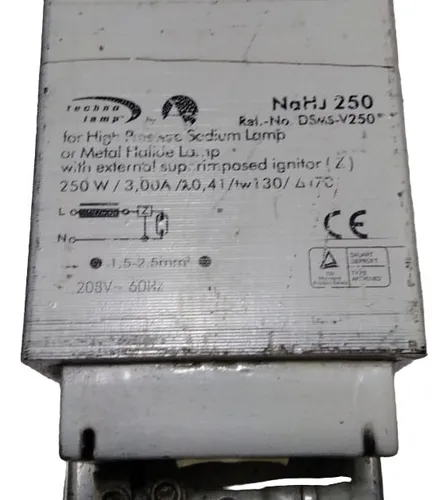 Balasto Sodio/metalhar 250w 208v Con Arrancador
