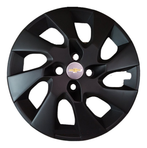 Juego De 4 Tazas Negra Rodado 15 Chevrolet Prisma