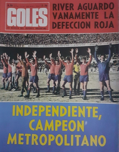 Goles 1125 Independiente Campeón Metropolitano 1970 (Usado)