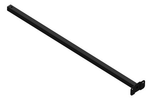 Kit 06 Suportes Refletor Led Parede Banner Base Reta 70cm Cor Preto