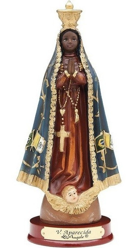 Nossa Senhora Aparecida -30 Cm Di Ângelo Imagem Resina Linda