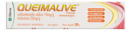 Kit Pomada Dermatológica Queimalive Com 6 Caixas De 30g Cada
