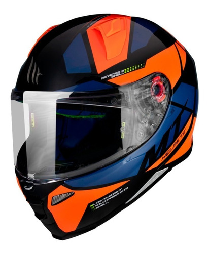 Casco De Moto Mt Helmets Revenge 2 Scalpel A4 Naranja Mate