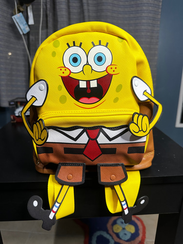 Mini Mochila Bob Esponja Nickelodeon Amarillo Liso