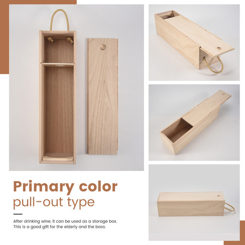 Caja De Embalaje De Madera Para Botellas De Vino Rojo Crista