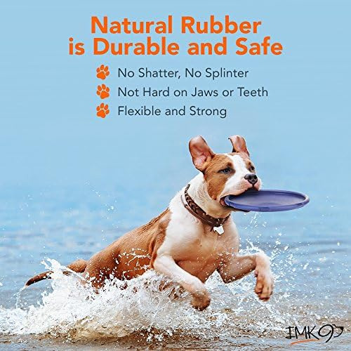 Imk9 Juguete Frisbee Para Perros - Disco De Goma Suave Para