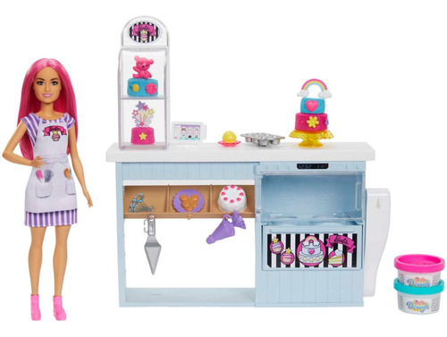 Barbie Y Su Pastelería Muñeca Pelo Fantasía Con Tienda