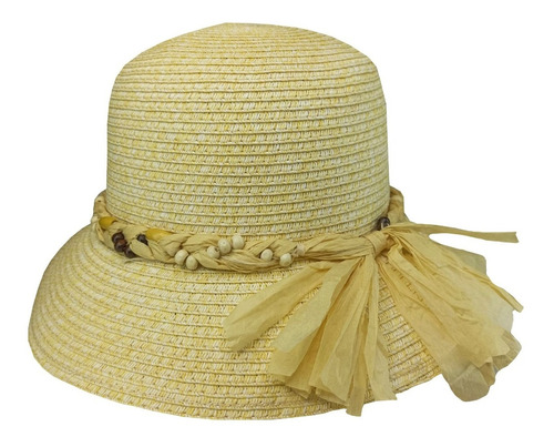 Sombrero Casquito Con Pasamaneria Bolitas  Ala Corta Mujer
