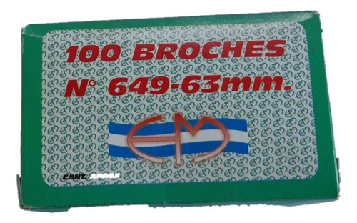 Broche Binder Hm Nº649 2 Patas Con Arandela 63mm Caja X 100 Plateado