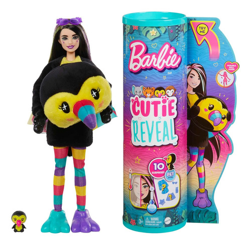 Muñeca Barbie Cutie Reveal Disfraz Tucán - Original Mattel