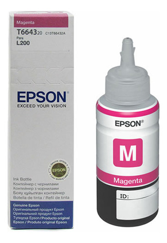 Botella De Tinta Magenta P/l200 T664320 Epson Original