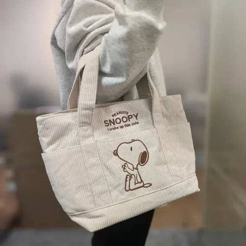 For A Corduroy Z Tote Bag With Embroidery, Super | MercadoLivre