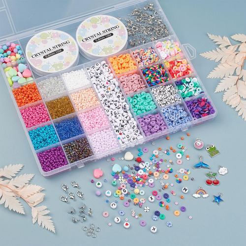 Kit De Miçangas De Barro Com 4580 Peças Para Fazer