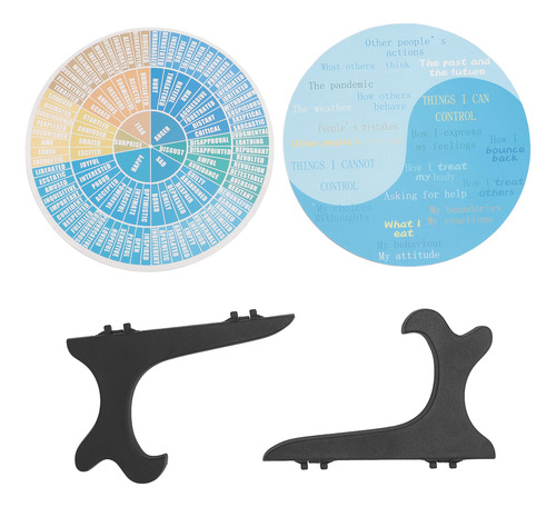 Ruedas Calm Feeling Decor De Emotion Chart, 2 Unidades, Negr