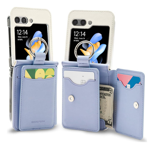 Funda Para Samsung Z Flip 5 Con 4 Ranuras Y Solapa Doble - D