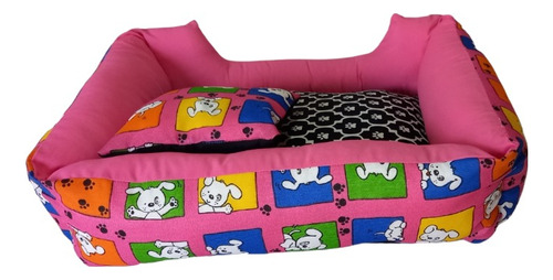 Cama Caminha Pet Para Cachorro E Gato Tamanho P Cor Rosa-chiclete Desenho Estampa