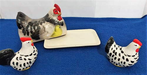 Mantequillera De Ceramica Con Forma De Gallina. 