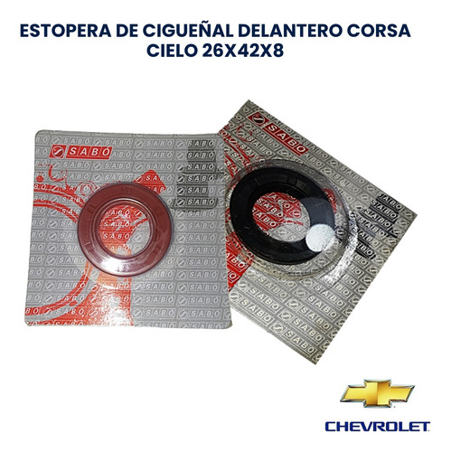 Estopera Cigüeñal Delantera Chev Corsa Cielo Meriva 26x42x8