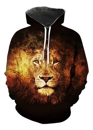 Hasta Leon Patrón Novedad Animal Impresión 3d Sudadera Tenis