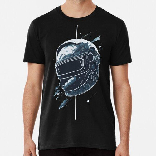 Remera Casco Espacial Estético En El Espacio Algodon Premium