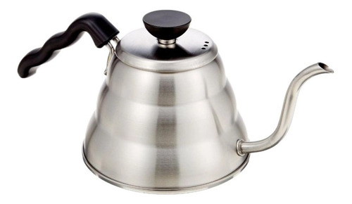 Imagem 3 de 5 de Chaleira Aço Inox Escovado 1l Bico Fino Com Tampa Chá Café