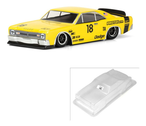 Repuesto 1/10 1967 Dodge Dart Cuerpo Transparente: Vint Crc