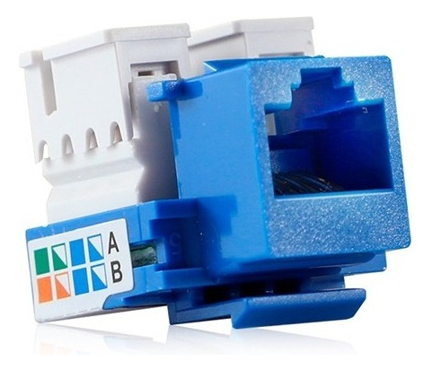 Conector Jack Rj45 Cat5e 90 Grados Enson Azul