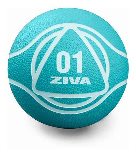 Medicine Ball Ziva 6kg Profesional Textura Turquesa