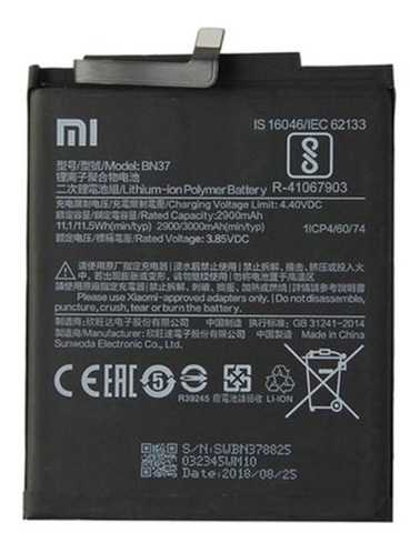 Batería Xiaomi Redmi 6 6a Bn37 Somos Tienda Fisica 