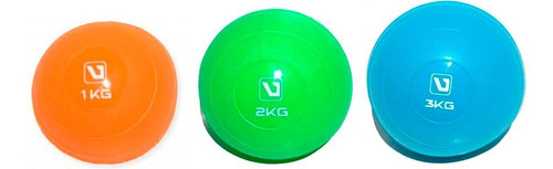 Kit C/ 3 Mini Bolas Execícios Pilates Soft Ball