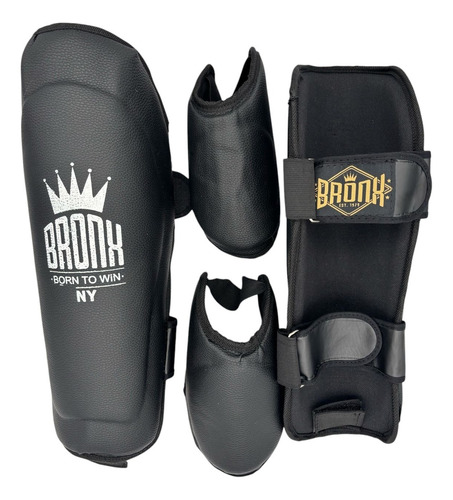 Protector Tibial Low Kick Extreme Bronxboxing Negro Xl