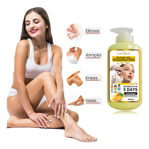 Ácido, Glutatión Y Vitamina C, 500 Ml, Blanqueador Glutámico