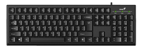 Teclado De Una Mano Genius Smart Kb-100 Qwerty Español Color Negro