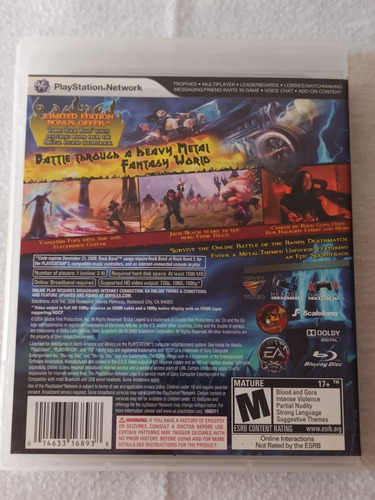 Brutal Legend Ps3 Playstation 3 Original Físico (Usado)