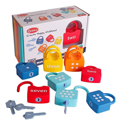 Set Candados Infantiles Con Llaves Número Inglés Color