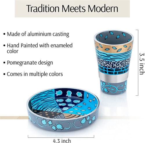 Copa Kidush Judaica Pintado A Mano
