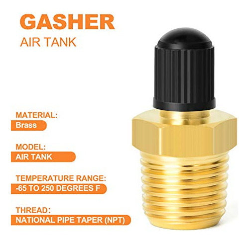 Válvula Tanque Anti-corrosión 1/8puLG Npt - 6pcs