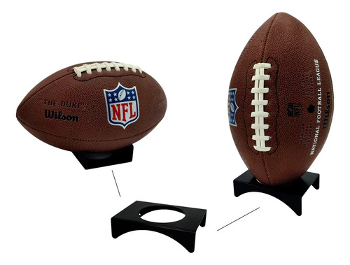 Suporte De Mesa Para Bola De Futebol Americano Preto