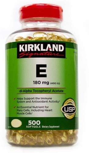 Vitamina E Kirkland Original 500 Caps Blandas, Envío Gratis