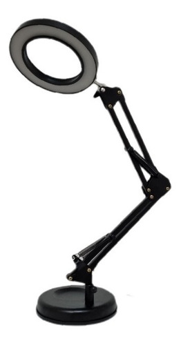 Imagem 5 de 6 de Luminária Com Lupa Articulável Led Ring Light Garra E Base