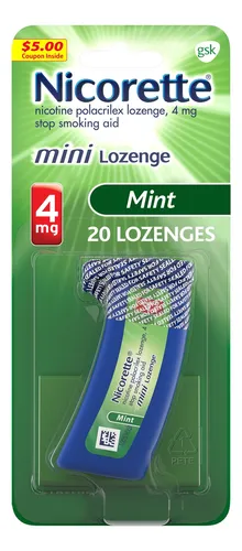 Nicorette Mint Mini Pastillas Dejar De Fumar Ayuda 4mg 20 Ct