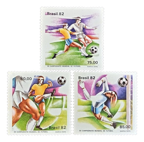 Brasil Deportes, Serie Sc 1786-1788 Fútbol 1982 Mint L18756