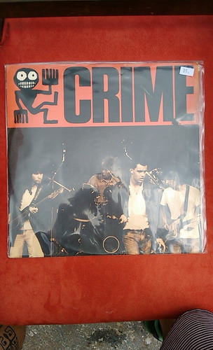 Capa Do Disco De Vinil Crime Rock Nacional Lp Sem O Disco